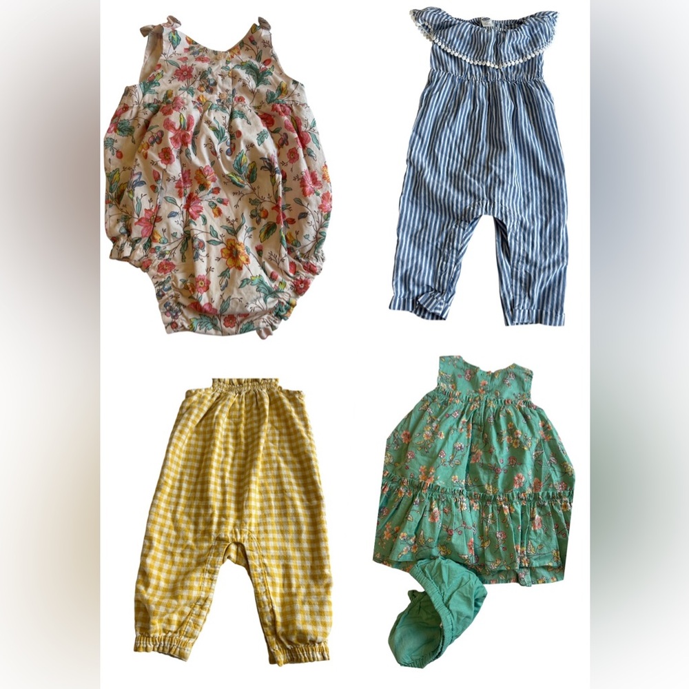 Baby Girl 6-12M  Bundle - 4pc Gap & Old Navy Summer Outfits"